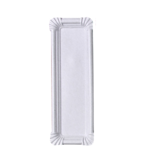 Assiette rectangulaire en carton recyclé blanc  230x80mm - 2000Pcs