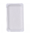 Assiette rectangulaire en carton recyclé blanc  175x110mm - 2500Pcs