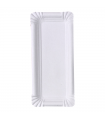 Assiette rectangulaire en carton recyclé blanc  240x110mm - 1500Pcs