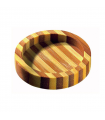 Assiette ronde bicolore en bambou "Cheng"   H11mm - 144Pcs