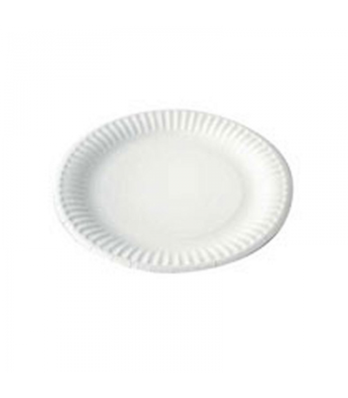 Assiette ronde en carton blanc - 1000Pcs