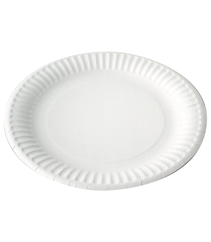 Assiette ronde en carton blanc - 1000Pcs