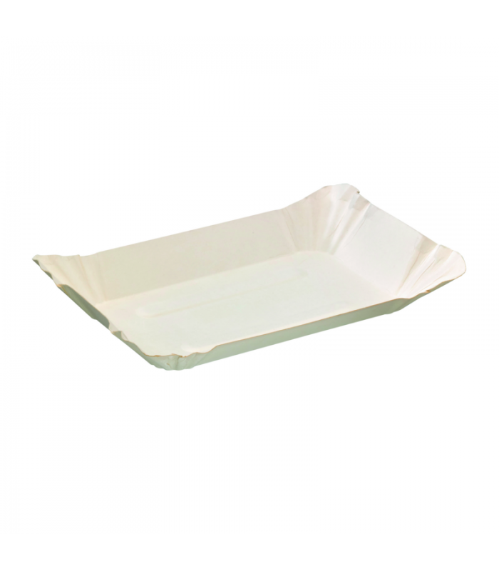 Assiette barque en carton blanc  180x120mm H50mm - 1000Pcs