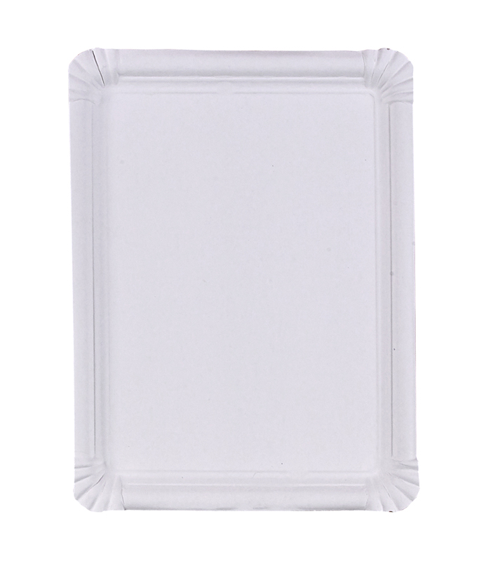 Assiette carton blanc rectangulaire - 150Pcs