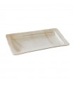 Assiette rectangulaire en palmier  240x160mm H25mm - 100Pcs