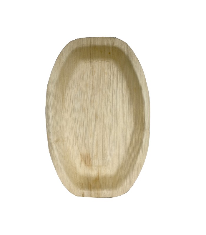 Plateau ovale en palmier  420x260mm H25mm - 50Pcs