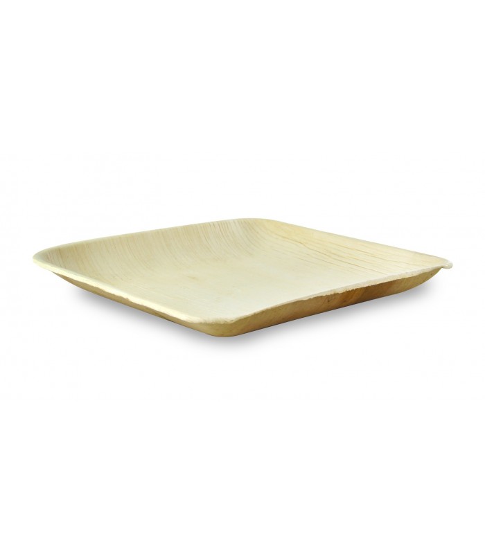 Assiette carrée en palmier  200x200mm H20mm - 100Pcs