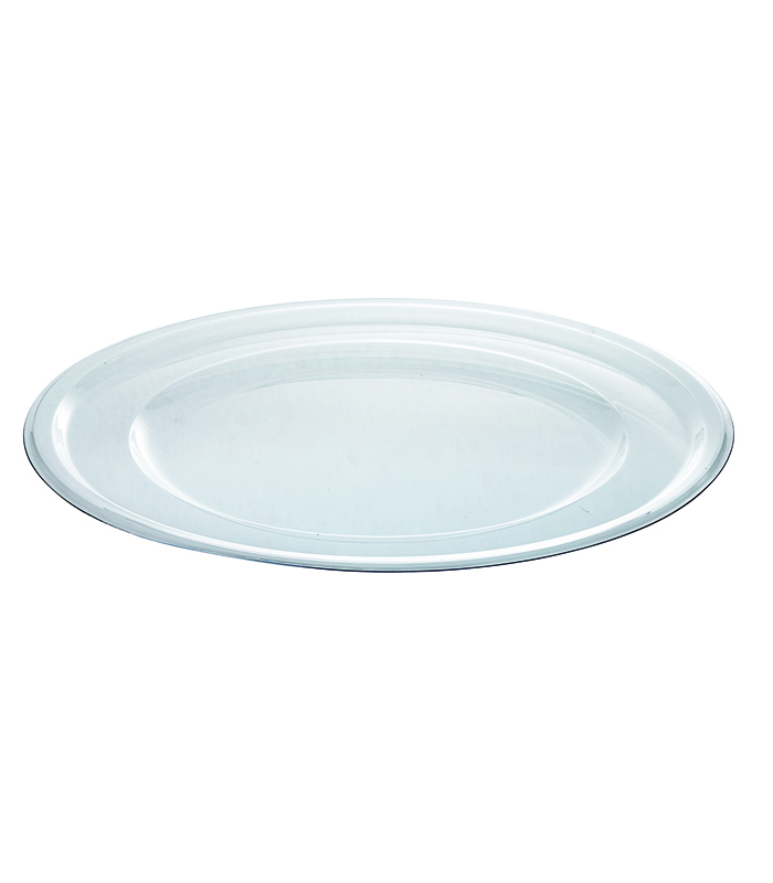 Assiette plastique transparente ronde - 96Pcs