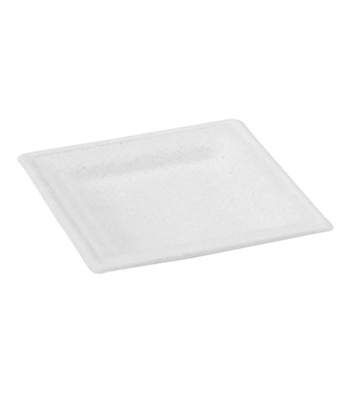 Assiette pulpe carrée blanche 160x160mm - 300Pcs