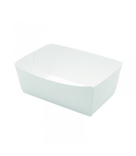 Barquette en carton blanc  120x70mm H43mm 510ml - 250Pcs