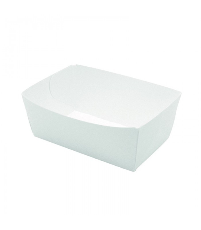 Barquette en carton blanc  120x70mm H43mm 510ml - 250Pcs