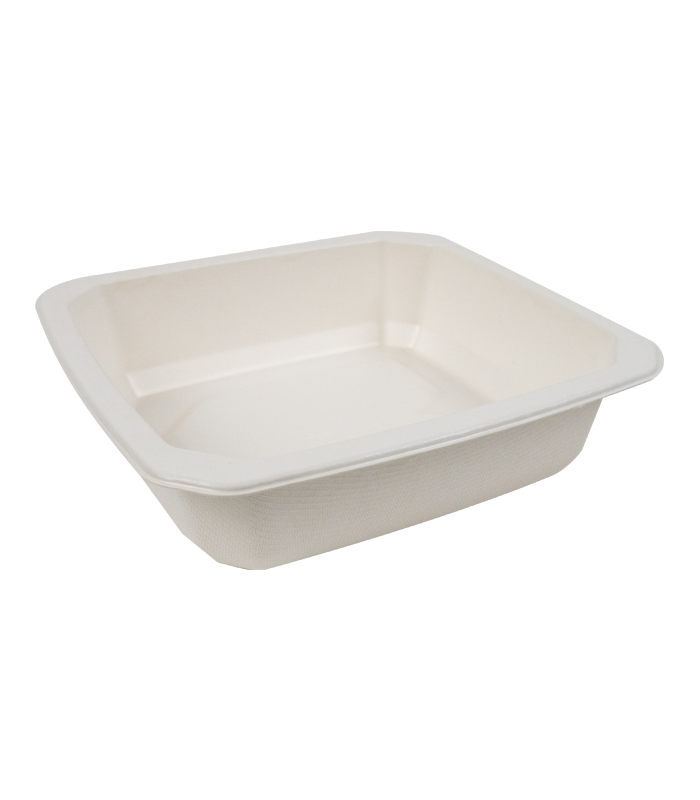 Barquette scellable pulpe laminée PLA "gastronorme" 1 /6 176x162mm H45mm 850ml - 400Pcs