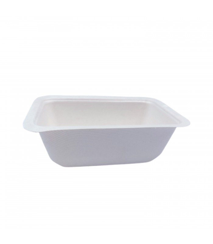 Barquette scellable pulpe laminée PLA  137x95mm H45mm 375ml - 600Pcs
