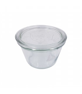 Bocal Bokocook en verre Weck avec couvercle en verre  H74mm 370ml - 6Pcs