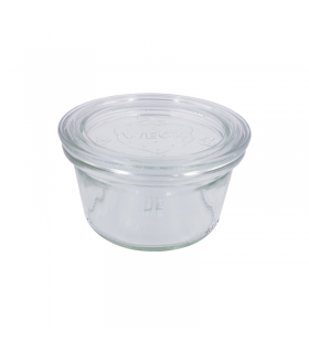 Bocal Bokocook en verre Weck avec couvercle en verre  H50mm 165ml - 12Pcs