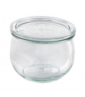 Bocal Bokocook en verre Weck avec couvercle en verre  H85mm 480ml - 6Pcs