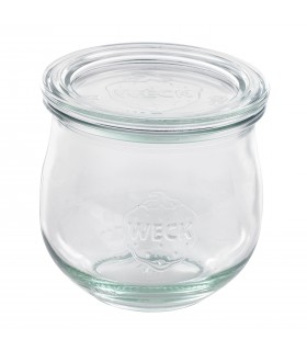 Bocal Bokocook en verre Weck avec couvercle en verre  H86mm 330ml - 6Pcs