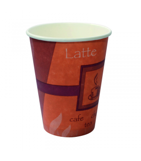 Gobelet brun en carton décor Passion  H111mm 350ml - 1000Pcs