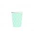 Gobelet carton blanc décor feuille H137mm 470ml - 1000Pcs