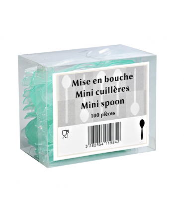Mini cuillère plastique PS verte transparente  100 - 1000Pcs Mini cuillère plastique PS verte transparente  100 - 1000Pcs