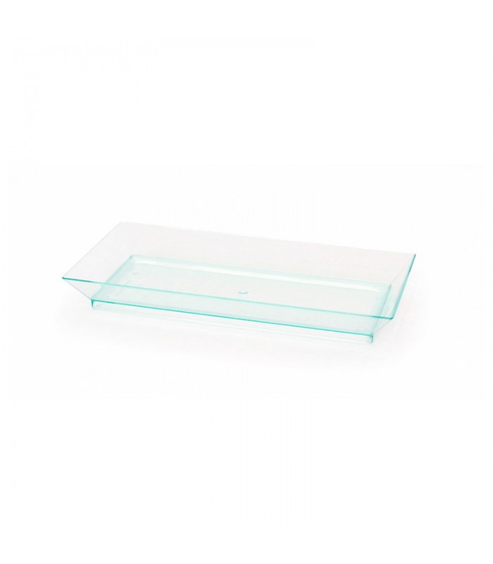 Elément de plateau réemployable plastique vert transparent "Klarity"  130x62mm - 200Pcs