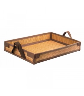 Plateau repas bambou 430x290mm H65mm - 25Pcs