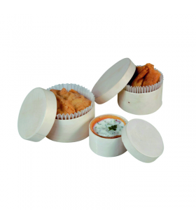 Ensemble de 3 boites bois rondes avec couvercle (diamètre 4,8  5,8 et 6,5 cm)  48 H25mm - 96Pcs
