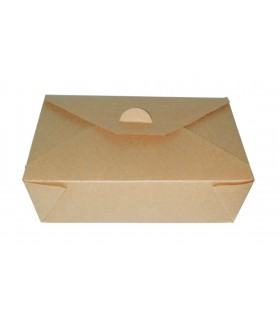 Boîte repas carton kraft laminé 216x160mm H65mm 2000ml - 200Pcs