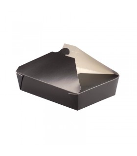 Boîte repas carton noir 216x160mm H65mm 2000ml - 200Pcs