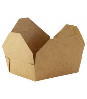 Mini boîte repas carton kraft 120x97mm H38mm 410ml - 500Pcs