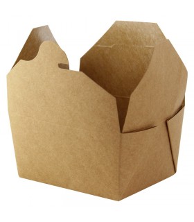 Boîte repas carton kraft laminé 217x160mm H50mm 1450ml - 200Pcs
