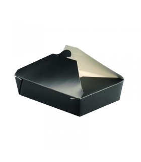 Boîte repas carton noir 217x160mm H50mm 1450ml - 200Pcs
