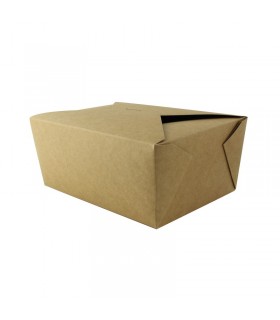 Boîte repas carton kraft laminé 225x166mm H92mm 3000ml - 160Pcs