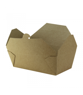 Boîte repas carton kraft laminé 185x102mm H59mm 1000ml - 250Pcs