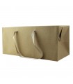 Sac boîte carton kraft poignées tissu (poids max 5kg) 300x200mm H170mm - 50Pcs