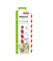 Paille papier rouge/blanc  6mm  H197mm - 300Pcs