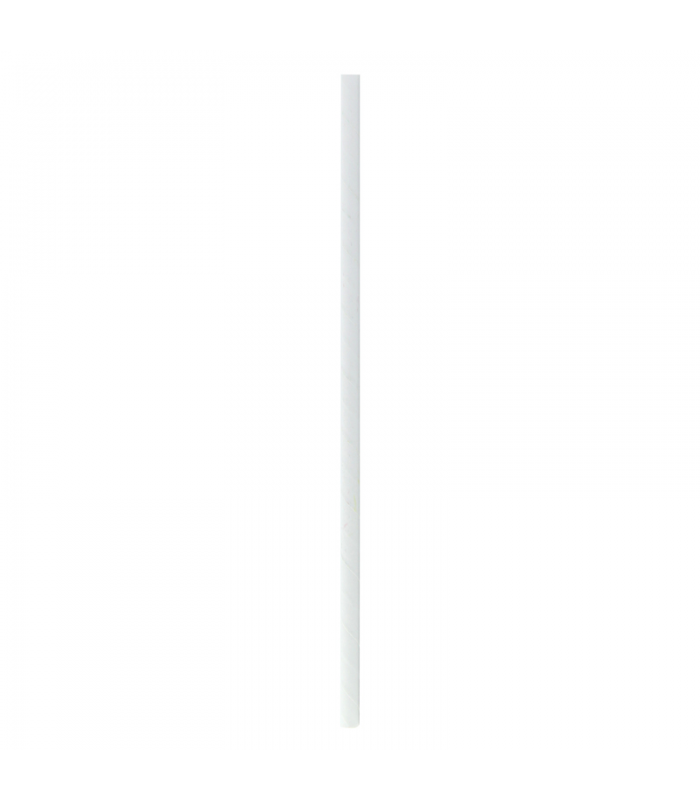 Paille en papier blanc emballée individuellement  H260mm - 3000Pcs