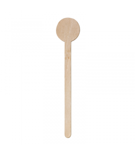 Spatule à café en bois à embout rond  H180mm - 5000Pcs
