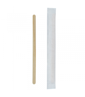Spatule à café en bois emballée individuellement  5 H110mm - 10000Pcs