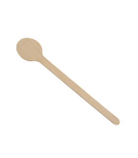 Spatule à café en bois à embout rond  H101mm - 5000Pcs