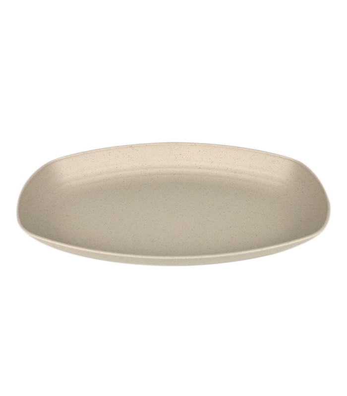 Huskly assiette ovale réemployable composite beige 290x180mm H32mm - 48Pcs