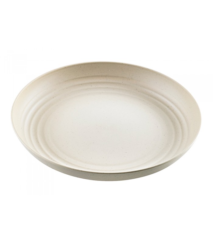 HUSKLY Assiette réemployable composite beige  H30mm - 48Pcs