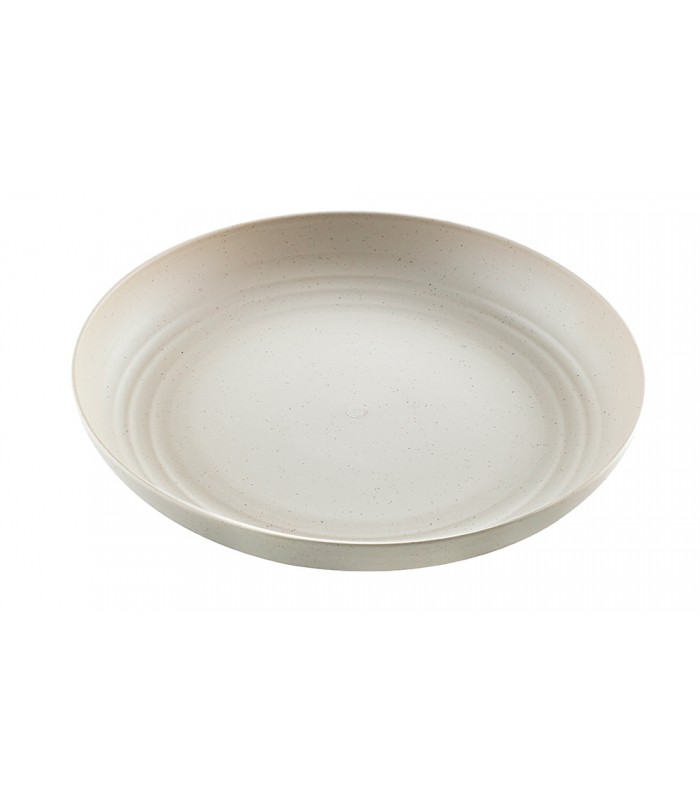 HUSKLY Assiette réemployable composite beige  H30mm - 48Pcs