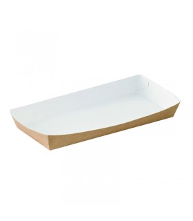 Barquette en carton kraft  200x90mm H25mm 500ml - 600Pcs