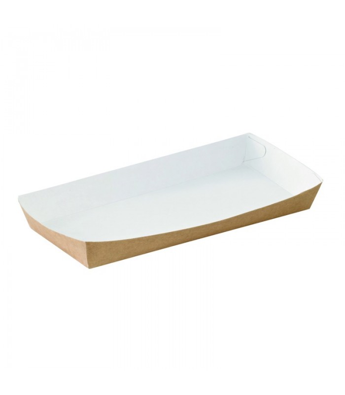 Barquette en carton kraft  200x90mm H25mm 500ml - 600Pcs