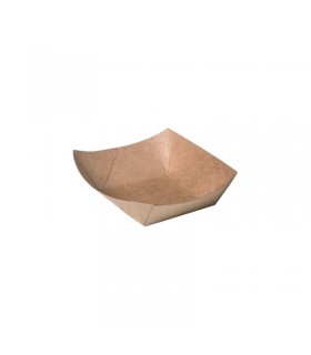 Barquette kraft ingraissable avec PE  120x85mm H20mm 100ml - 1000Pcs