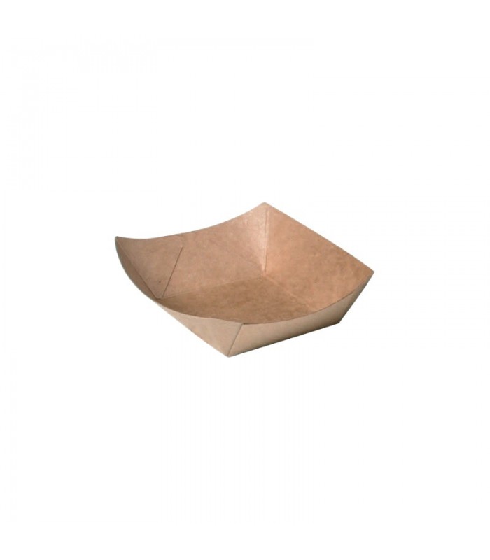 Barquette kraft ingraissable avec PE  120x85mm H20mm 100ml - 1000Pcs