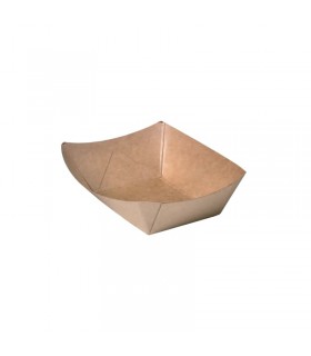 Barquette kraft ingraissable avec PE  140x100mm H30mm 220ml - 1000Pcs