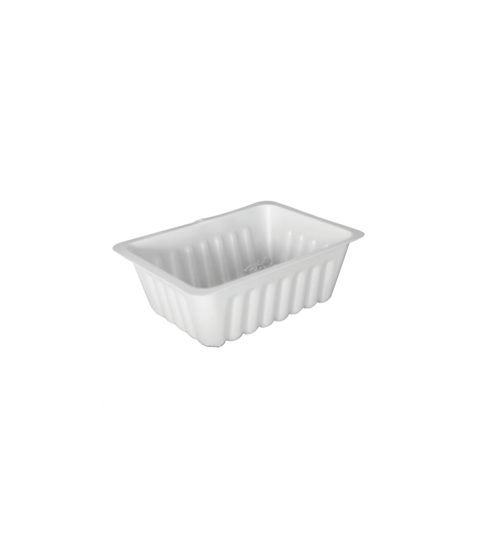 Barquette plastique PS translucide rectangulaire  80x60mm H40mm 125ml - 2000Pcs