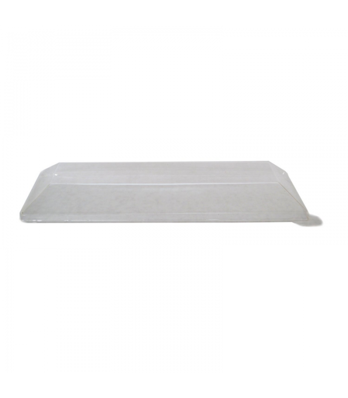 Couvercle Samourai dôme transparent en plastique PET transparent pour barquette 220x88mm H26mm - 100Pcs